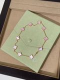 [Clover Jewelry]CLOVER 10 MOTIFS PINK NECKLACE