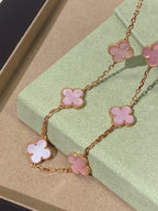 [Clover Jewelry]CLOVER 10 MOTIFS PINK NECKLACE