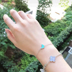 [Clover Jewelry]SCHMETTERLING TÜRKIS SCHMETTERLING ARMBAND SILBER