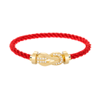 [Clover Jewelry]CHANCE LARGE 8 FIGURE BUCKLE HALF DIAMOND BRACELET GOLD