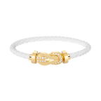 [Clover Jewelry]CHANCE LARGE 8 FIGURE BUCKLE HALF DIAMOND BRACELET GOLD