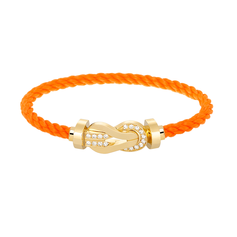 [Clover Jewelry]CHANCE LARGE 8 FIGURE BUCKLE HALF DIAMOND BRACELET GOLD