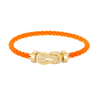 [Clover Jewelry]CHANCE LARGE 8 FIGURE BUCKLE HALF DIAMOND BRACELET GOLD