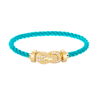 [Clover Jewelry]CHANCE LARGE 8 FIGURE BUCKLE HALF DIAMOND BRACELET GOLD