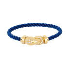 [Clover Jewelry]CHANCE LARGE 8 FIGURE BUCKLE HALF DIAMOND BRACELET GOLD