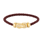 [Clover Jewelry]CHANCE LARGE 8 FIGURE BUCKLE HALF DIAMOND BRACELET GOLD