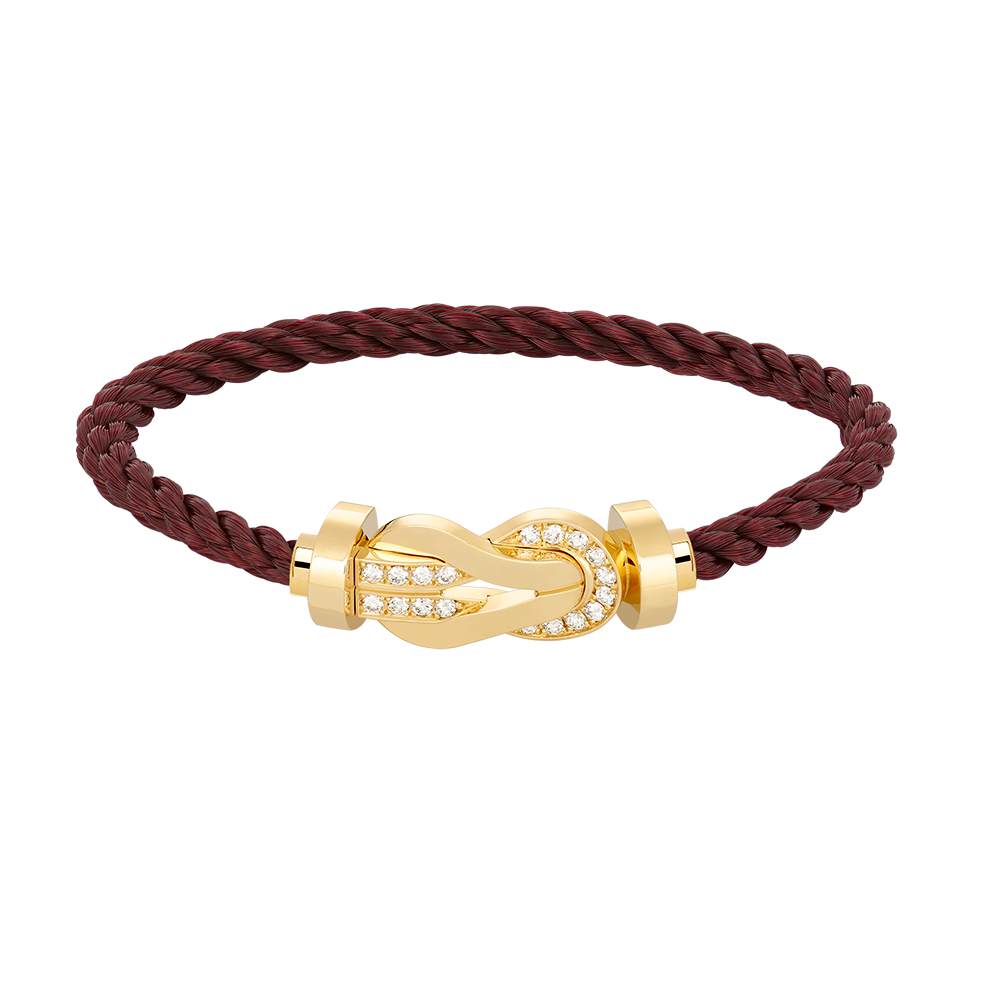 [Clover Jewelry]CHANCE LARGE 8 FIGURE BUCKLE HALF DIAMOND BRACELET GOLD