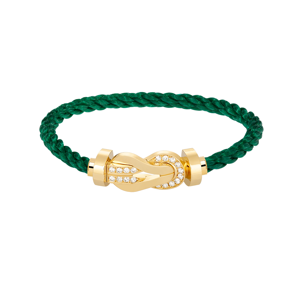 [Clover Jewelry]CHANCE LARGE 8 FIGURE BUCKLE HALF DIAMOND BRACELET GOLD