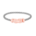 [Clover Jewelry]CHANCE LARGE 8 FIGURE BUCKLE HALF DIAMOND BRACELET ROSE GOLD