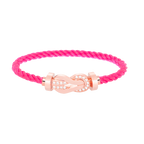 [Clover Jewelry]CHANCE LARGE 8 FIGURE BUCKLE HALF DIAMOND BRACELET ROSE GOLD