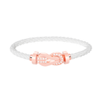 [Clover Jewelry]CHANCE LARGE 8 FIGURE BUCKLE HALF DIAMOND BRACELET ROSE GOLD