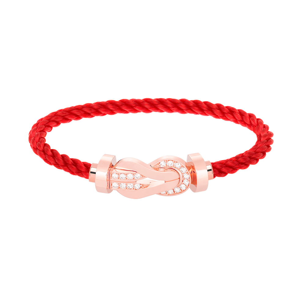 [Clover Jewelry]CHANCE LARGE 8 FIGURE BUCKLE HALF DIAMOND BRACELET ROSE GOLD