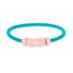 [Clover Jewelry]CHANCE LARGE 8 FIGURE BUCKLE HALF DIAMOND BRACELET ROSE GOLD