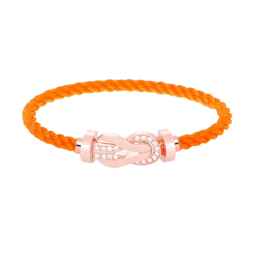 [Clover Jewelry]CHANCE LARGE 8 FIGURE BUCKLE HALF DIAMOND BRACELET ROSE GOLD