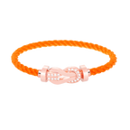 [Clover Jewelry]CHANCE LARGE 8 FIGURE BUCKLE HALF DIAMOND BRACELET ROSE GOLD