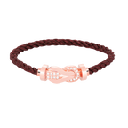 [Clover Jewelry]CHANCE LARGE 8 FIGURE BUCKLE HALF DIAMOND BRACELET ROSE GOLD