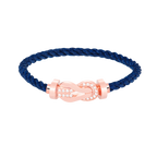 [Clover Jewelry]CHANCE LARGE 8 FIGURE BUCKLE HALF DIAMOND BRACELET ROSE GOLD