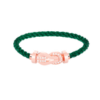 [Clover Jewelry]CHANCE LARGE 8 FIGURE BUCKLE HALF DIAMOND BRACELET ROSE GOLD