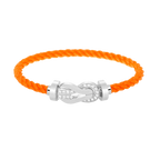 [Clover Jewelry]CHANCE LARGE 8 FIGURE BUCKLE HALF DIAMOND BRACELET SILVER