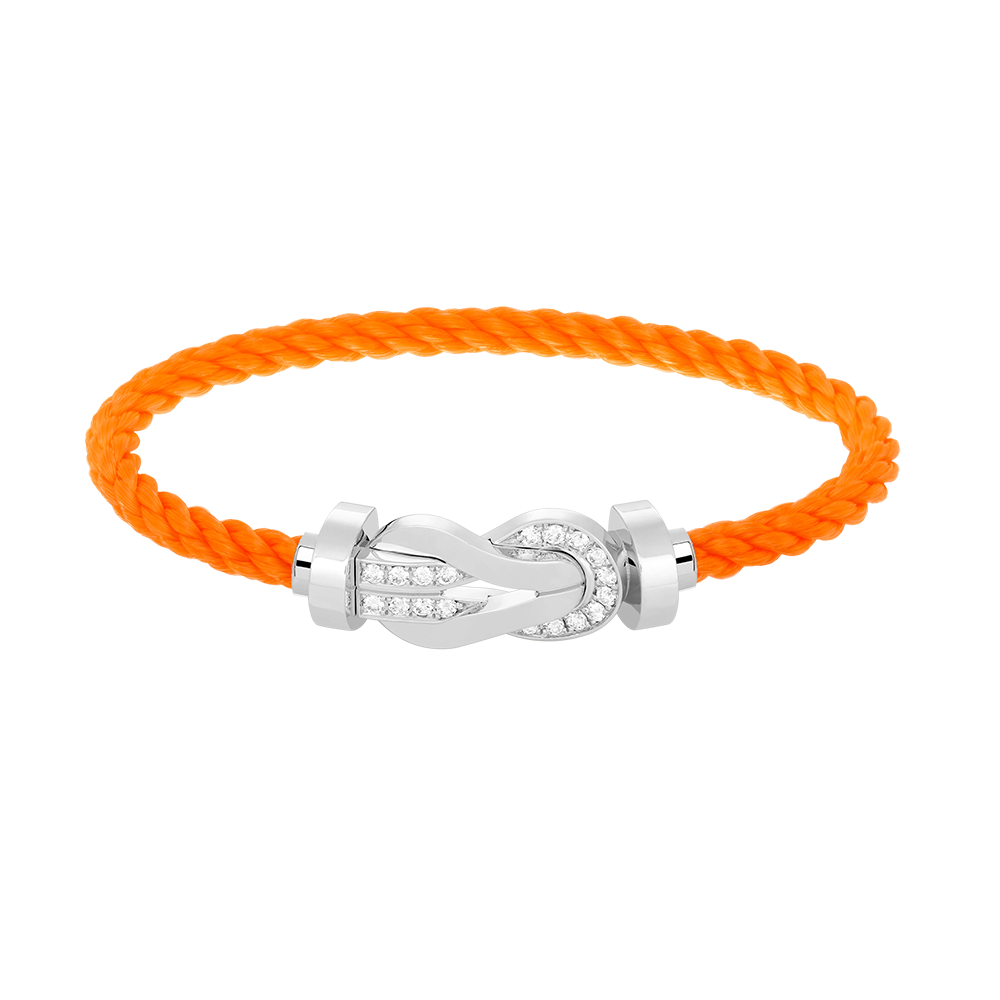 [Clover Jewelry]CHANCE LARGE 8 FIGURE BUCKLE HALF DIAMOND BRACELET SILVER