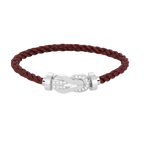[Clover Jewelry]CHANCE LARGE 8 FIGURE BUCKLE HALF DIAMOND BRACELET SILVER