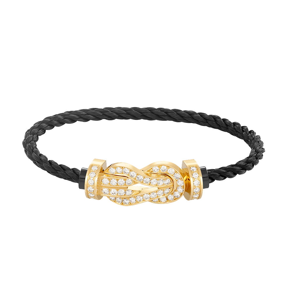 [Clover Jewelry]CHANCE LARGE 8 FIGURE BUCKLE FULLDIAMOND BRACELET GOLD