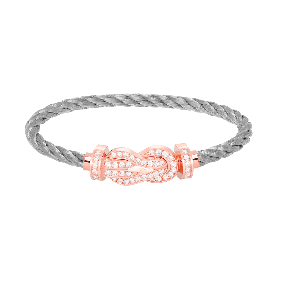 [Clover Jewelry]CHANCE LARGE 8 FIGURE BUCKLE FULL DIAMOND BRACELET ROSE GOLD