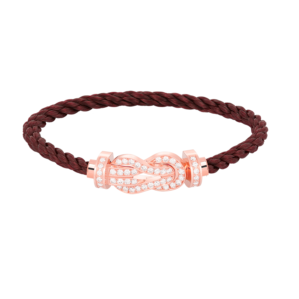 [Clover Jewelry]CHANCE LARGE 8 FIGURE BUCKLE FULL DIAMOND BRACELET ROSE GOLD