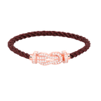 [Clover Jewelry]CHANCE LARGE 8 FIGURE BUCKLE FULL DIAMOND BRACELET ROSE GOLD