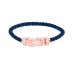 [Clover Jewelry]CHANCE LARGE 8 FIGURE BUCKLE FULL DIAMOND BRACELET ROSE GOLD