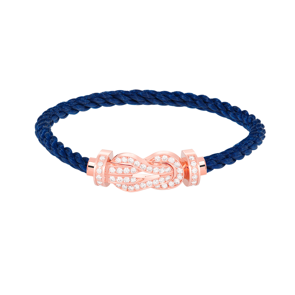 [Clover Jewelry]CHANCE LARGE 8 FIGURE BUCKLE FULL DIAMOND BRACELET ROSE GOLD