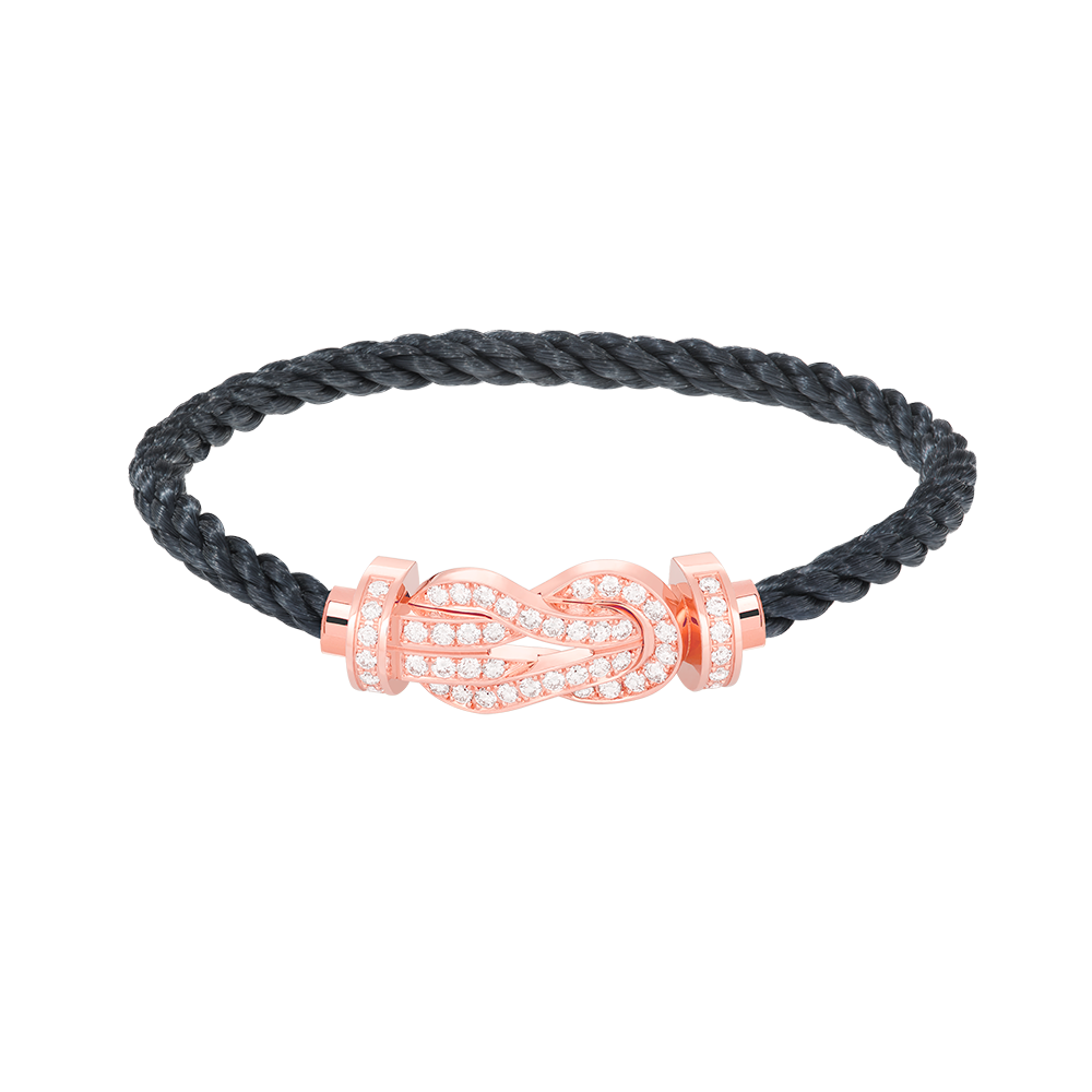 [Clover Jewelry]CHANCE LARGE 8 FIGURE BUCKLE FULL DIAMOND BRACELET ROSE GOLD