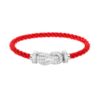 [Clover Jewelry]CHANCE LARGE 8 FIGURE BUCKLE FULL DIAMOND BRACELET SILVER