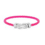 [Clover Jewelry]CHANCE LARGE 8 FIGURE BUCKLE FULL DIAMOND BRACELET SILVER