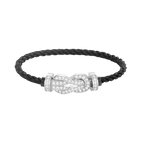 [Clover Jewelry]CHANCE LARGE 8 FIGURE BUCKLE FULL DIAMOND BRACELET SILVER
