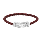 [Clover Jewelry]CHANCE LARGE 8 FIGURE BUCKLE FULL DIAMOND BRACELET SILVER