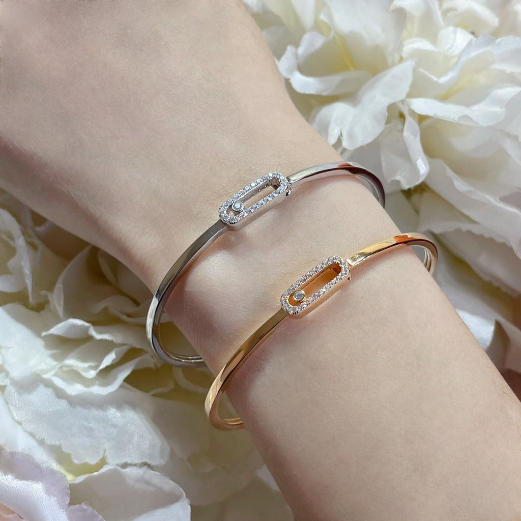 [Clover Jewelry]Move Uno pavé flex bangle medium