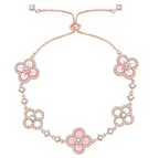 [Clover Jewelry]CLOVER 5 MOTIF PINK BLUE RED WHITE BRACELET
