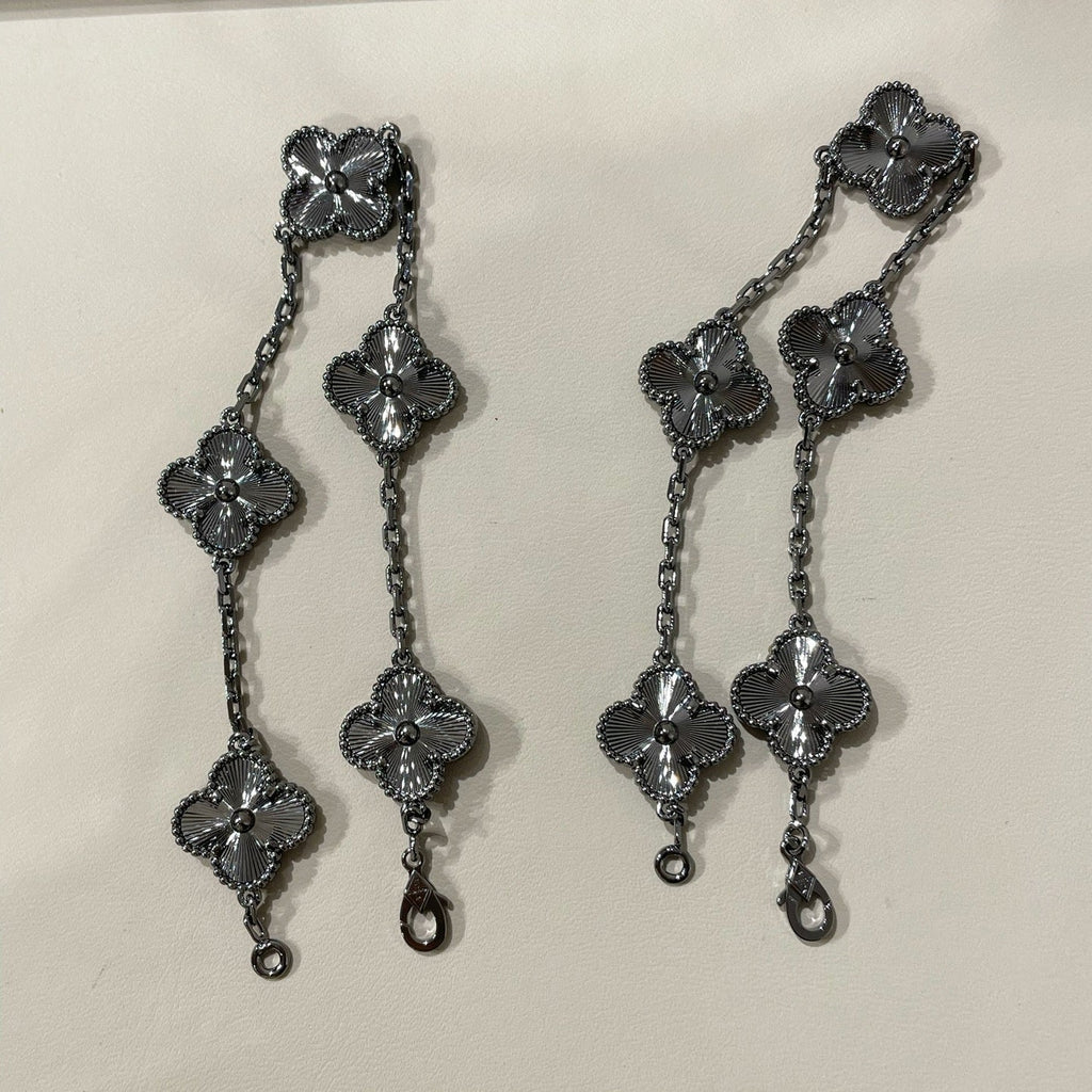 [Clover Jewelry]CLOVER 5 MOTIF BLACK BRACELET