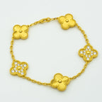 [Clover Jewelry]CLOVER BRACELET 5 MOTIFS GOLD DIAMOND