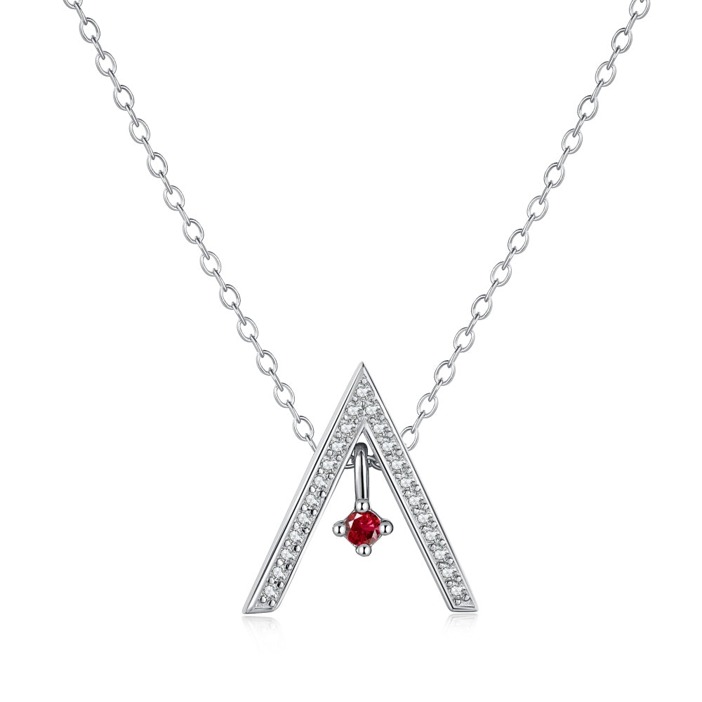 [Clover Jewelry]Funkelnde "A"-Form Halskette