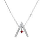 [Clover Jewelry]Funkelnde "A"-Form Halskette