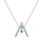 [Clover Jewelry]Funkelnde "A"-Form Halskette
