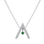 [Clover Jewelry]Funkelnde "A"-Form Halskette