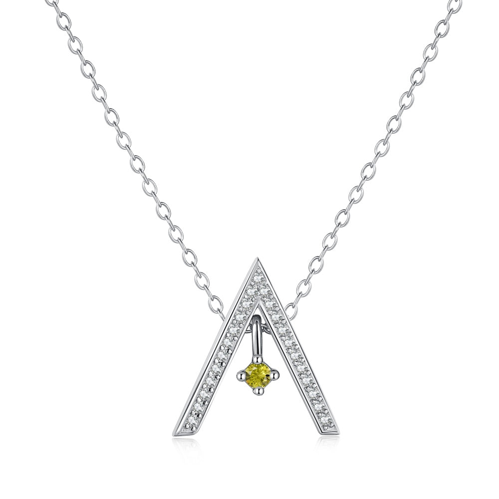 [Clover Jewelry]Funkelnde "A"-Form Halskette
