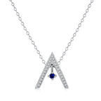 [Clover Jewelry]Funkelnde "A"-Form Halskette