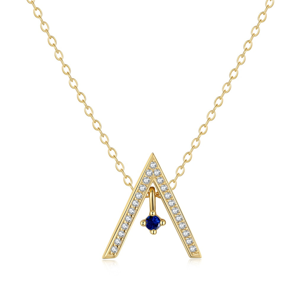 [Clover Jewelry]Funkelnde "A"-Form Halskette