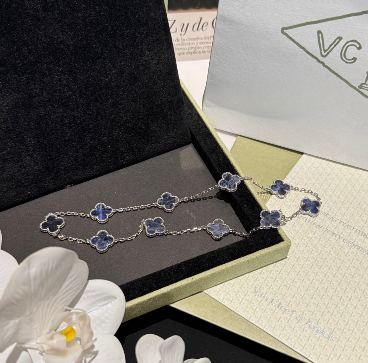 [Clover Jewelry]CLOVER 10 MOTIFS BIDE STONE NECKLACE