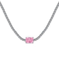 [Clover Jewelry]2.0 Karat aufwendige Smaragdschliff-Halskette