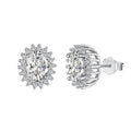 [Clover Jewelry]Zarte strahlende ovale Alltags-Ohrringe